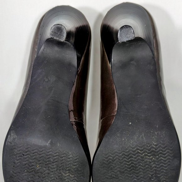 7M Chocolate Brown Peekaboo Pump Heels, Nordstrom BP - Picture 6 of 8